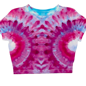 TIE DYE Women’s small WILD FABLE crop top hand dyed by IMPULSIVE DESIGNS NWT